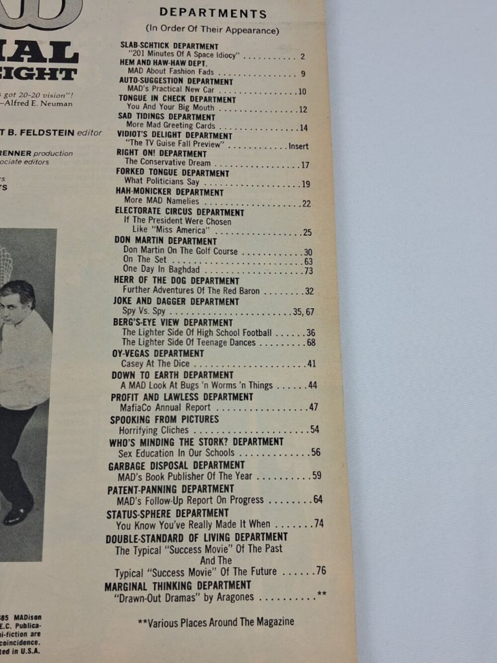 Mad Magazine Special Number 8 1972 Humor Issue Fold-In Alfred E. Neuman Cover - Picture 5 of 9